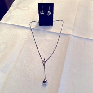 Sterling silver necklace & earrings